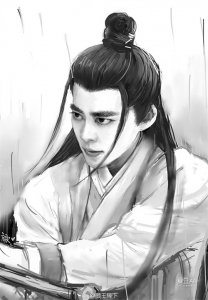 160715 蜜蜂分享自绘小凡 黑白相映帅气侧首