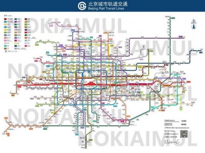 ​北京市轨道交通线网规划图2035年（到2025年北京城市轨道交通运营总里程力争
