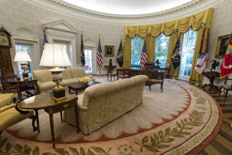 白宫大修后内部照片曝光 焕然一新富丽堂皇