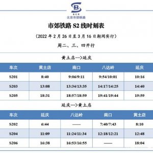 ​北京这趟开往春天的列车-S2线怎么乘坐？攻略请收好！