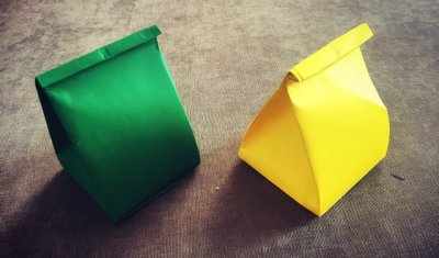 ​纸在乎你 手工折纸：纸袋的折纸视频教程