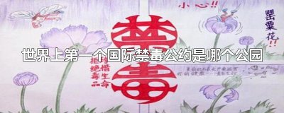 ​世界上第一个国际禁毒公约是哪个公园