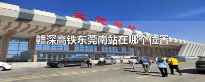 ​赣深高铁东莞南站在哪个位置