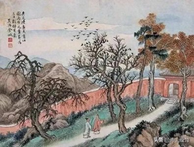 ​山水画46幅是初学者临摹的好素材