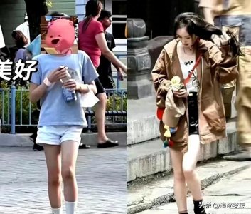 ​天啊！小糯米都长这么大了， 这身形和走路姿势完全和杨幂一模一样